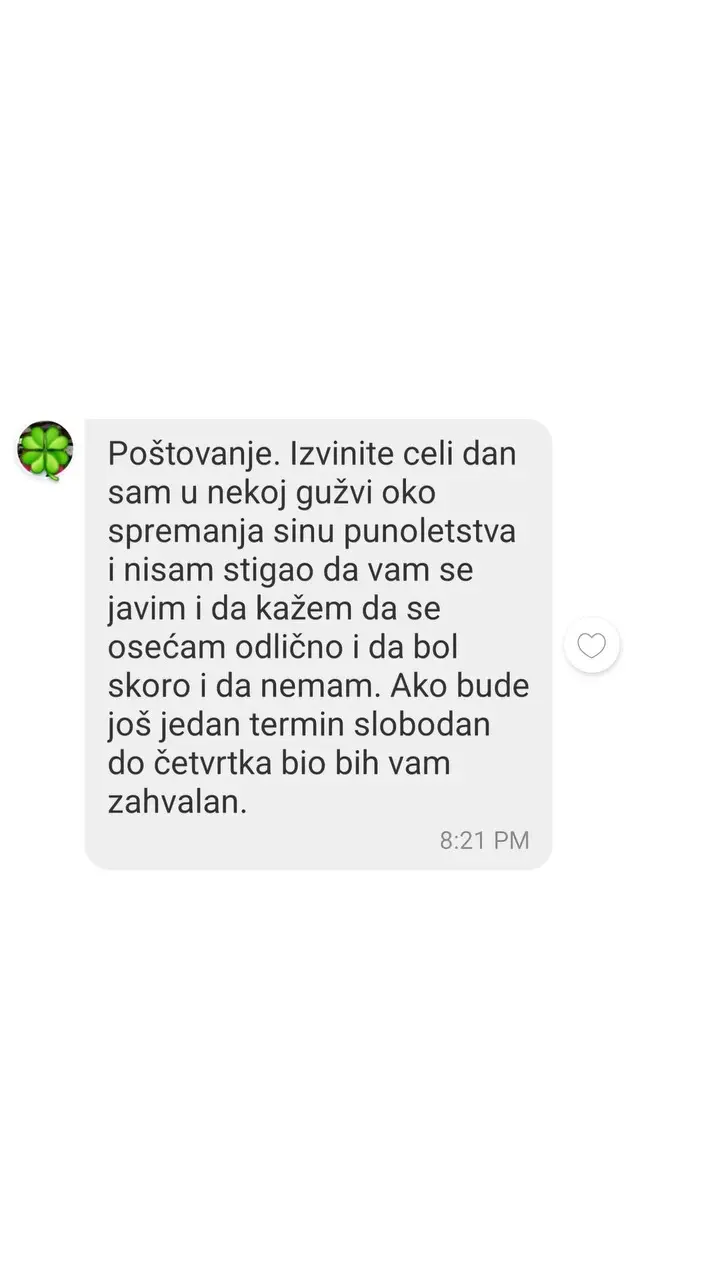Poruka pacijenta 67